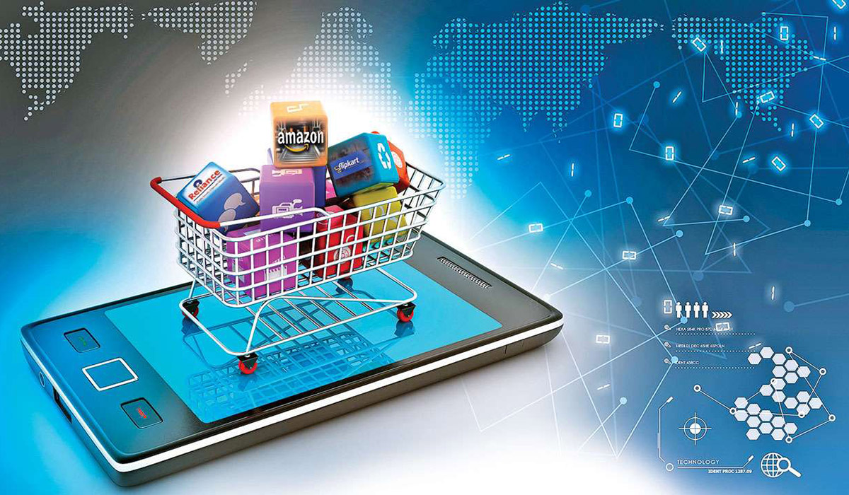 Shopping cart on a phone
